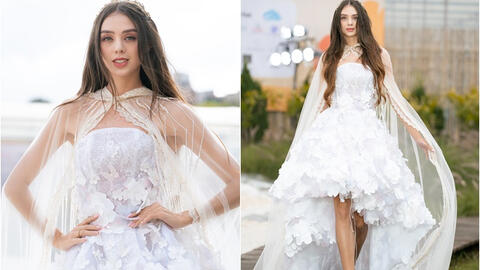 Vợ Tây của thủ môn Bùi Tiến Dung catwalk gợi cảm giữa mưa lạnh Đà Lạt