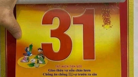 Tờ lịch Tết gây xôn xao cộng đồng mạng vì nội dung phản cảm