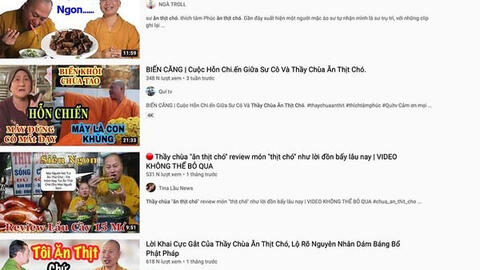Sự thật hàng loạt clip Youtube về 'thầy chùa ăn thịt chó'