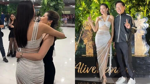 Thùy Tiên cuối cùng cũng xuất hiện tại Miss Grand: Ôm chầm bà Teresa, thân thiết bên ông Nawat như "chưa từng có cuộc drama"