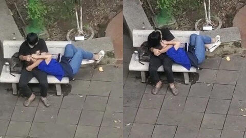 Vô tư ôm hôn nằm lên đùi nhau sau giờ học, cặp đôi khiến dân tình ngán ngẩm