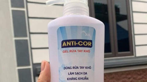 Thu hồi gel rửa tay khô ANTI-COR trên toàn quốc