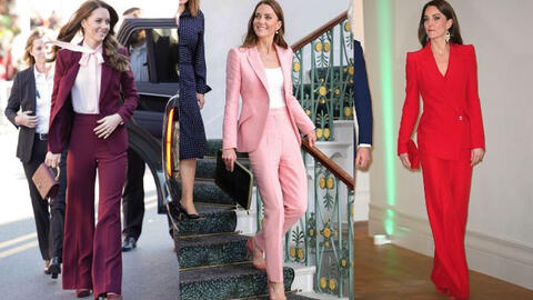 Vương phi Kate có phong cách diện bộ suit đẹp xuất sắc, ngắm là muốn học tập