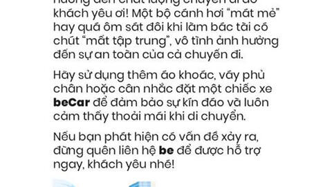 Khách đi Be, chớ dại... ăn mặc mát mẻ!