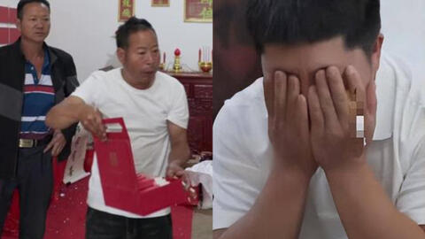 Bất ngờ bị trả lại 337 triệu đồng tiền thách cưới tại buổi đính hôn, chú rể ôm mặt bật khóc trước câu nói của bố vợ