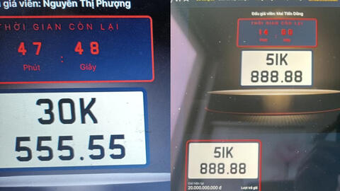 Hơn 82 tỷ đồng cho 11 biển số "siêu đẹp" sau lần đấu giá đầu tiên, biển cao nhất 32 tỷ