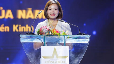 Vận động viên Nguyễn Thị Oanh đoạt giải Cống hiến 2023