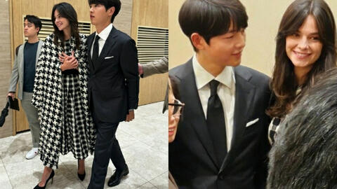 Song Joong Ki đưa vợ Tây dự hôn lễ em gái mà như đi thảm đỏ: Katy đẹp hẳn sau sinh, cách tài tử nhìn bà xã gây sốt