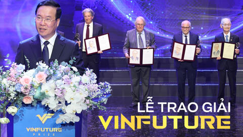 Toàn cảnh Lễ trao giải VinFuture 2023 - giải thưởng Khoa học công nghệ lớn nhất hành tinh