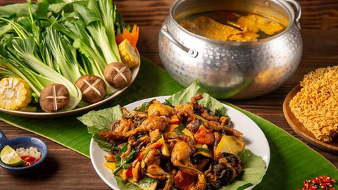Món ngon mỗi ngày: Lẩu ếch lá lốt