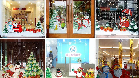 Hốt bạc nhờ vẽ ông già Noel trên kính
