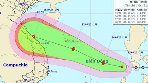 Áp thấp nhiệt đới đã tiến vào Biển Đông và khả năng mạnh thành bão