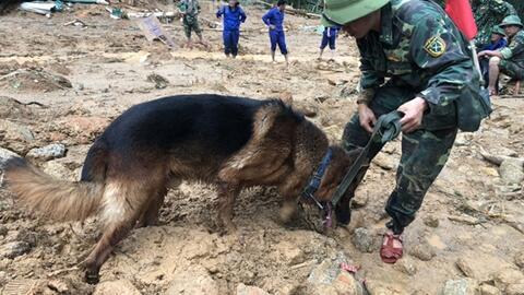 CẬP NHẬT: Tiến sâu vào thân đập Rào Trăng 3, huy động chó nghiệp vụ tìm kiếm