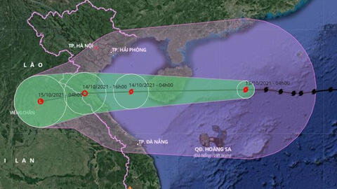 Bão số 8 giật cấp 14, cách quần đảo Hoàng Sa 260 km