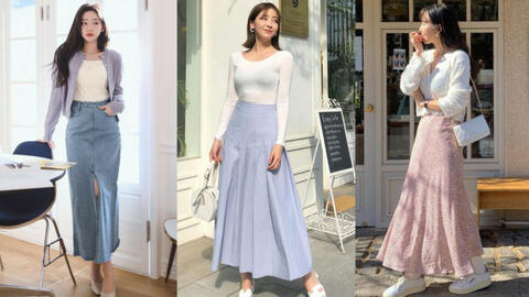 5 kiểu áo rất hợp để phối cùng chân váy dài