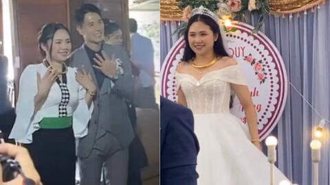 Hé lộ hình ảnh Đình Trọng và vợ khoe vàng trong lễ cưới