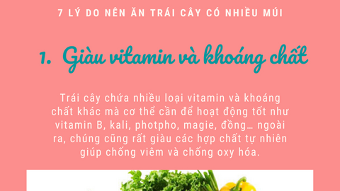 7 lý do nên tăng cường ăn trái cây có nhiều múi