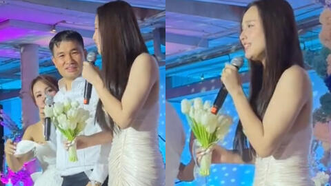 Hoa hậu Mai Phương Thuý bắt trúng hoa cưới Vân Hugo, ai dè có cách xử lý khiến dàn sao Vbiz ngỡ ngàng