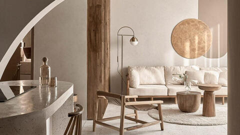 Căn hộ  ấn tượng với những bức tường cong và mái vòm