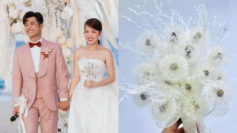 Hoa cưới độc đáo của Puka và bó hoa cưới đắt nhất thế giới mang tên lạ