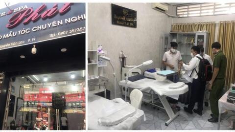 Phát hiện thẩm mỹ viện 'núp bóng' tiệm cắt tóc, gội đầu ở Sài Gòn