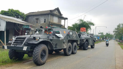 Một nhóm công nhân ở Rào Trăng 3 đã kịp thoát sang Rào Trăng 4 an toàn