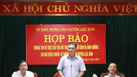 Họp báo về việc chi sai đối tượng gói hỗ trợ COVID-19 ở Hòa Bình