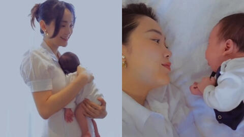 Minh Hằng công khai cận cảnh khuôn mặt của quý tử đầu lòng, mới 1 tháng đã rất cứng cáp