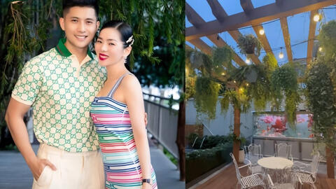 Sân vườn trong biệt thự xa hoa gần 600m2 ca sĩ Lệ Quyên và Lâm Bảo Châu đang sống