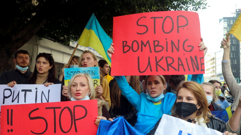 Người biểu tình khắp thế giới ủng hộ Ukraina