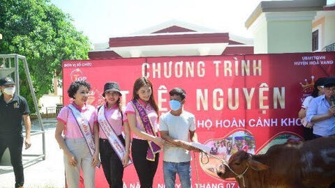 BTC Hoa hậu Doanh nhân Việt Nam Toàn cầu 2022 trao tặng bò giống cho người dân huyện Hòa Vang qua chương trình “hỗ trợ sinh kế”