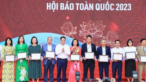 Thông điệp "Đoàn kết - Chuyên nghiệp - Văn hóa - Sáng tạo" thể hiện rõ trong từng hoạt động ở Hội Báo toàn quốc