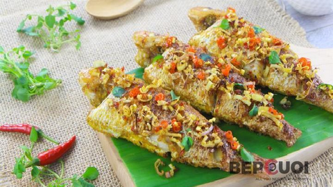 Món ngon mỗi ngày: Cá hường chiên sả nghệ