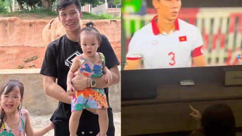 Thi đấu cùng ĐT Việt Nam, Quế Ngọc Hải rưng rưng khi 2 cô con gái làm điều này