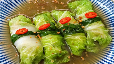 Món ngon mỗi ngày: Cải thảo cuộn tôm cá