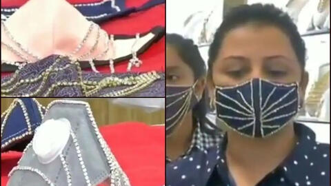 Ấn Độ: Khẩu trang đính kim cương, vàng trị giá hàng nghìn đô được săn lùng