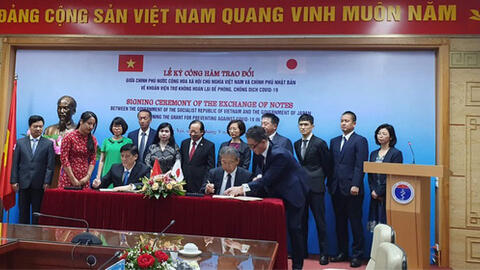Nhật tài trợ 500 tỉ đồng cho Việt Nam chống dịch COVID-19