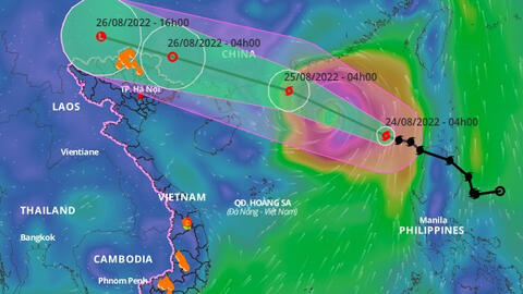Bão số 3 giật cấp 13 đang ở khu vực phía Đông Bắc Biển Đông