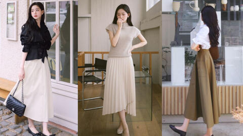 Chân váy dài với kiểu giày này là ''trời sinh một cặp'', sắm về chẳng những dễ đi mà còn lên hương phong cách