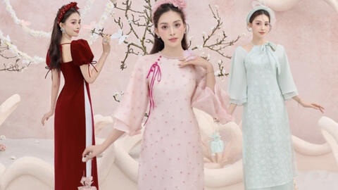 Hoa hậu Tiểu Vy khoe sắc vóc “vạn người mê” trong những tà áo dài cách tân Tết 2024