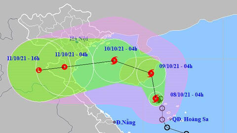 Bão số 7 giật cấp 10 ngay trên quần đảo Hoàng Sa, Bắc và Trung Bộ mưa lớn