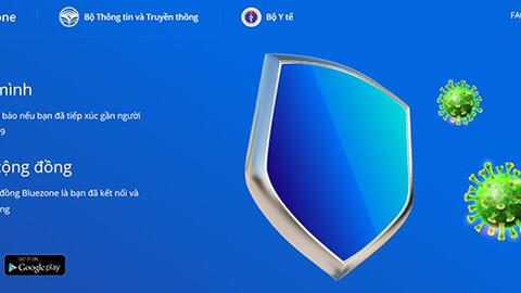 Ứng dụng "Khẩu trang điện tử Bluezone" cảnh báo tiếp xúc gần ca nhiễm Covid-19