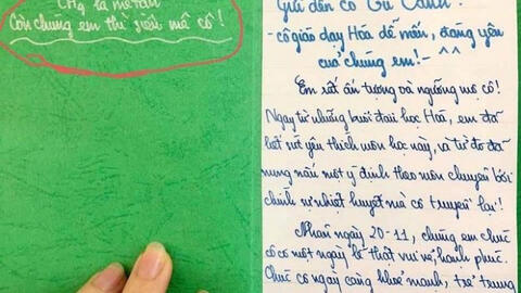 Cộng đồng mạng "phát sốt" với những tấm thiệp 20/11 của học sinh xứ Nghệ