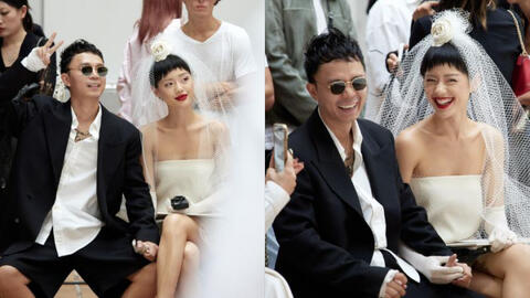 Fashion couple Khánh Linh và Vũ Minh Kông táo bạo chơi lớn, chụp ảnh cưới ngay tại show diễn KIMHEKIM ở Paris