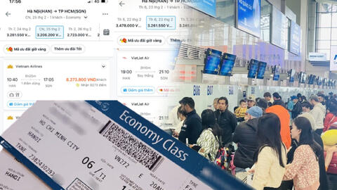 Giá vé máy bay sau Tết vẫn "dựng đứng", vài chặng hết sạch vé: Nhiều người còn ở quê chờ... hạ giá