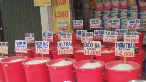 Đà giảm giá gạo xuất khẩu chưa dừng lại