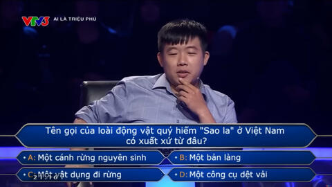 Câu hỏi "Ai là triệu phú" khiến anh công an tuột mất 22 triệu: Về loài động vật ai cũng biết nhưng biết thôi chưa đủ