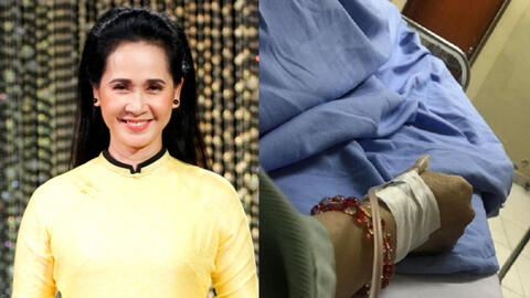 NSND Lan Hương đang nằm viện