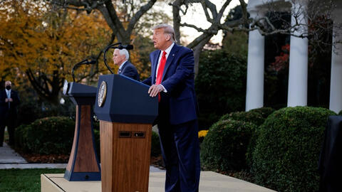 Tổng thống Trump đã có phát biểu chính thức đầu tiên sau bầu cử, dường như thừa nhận chiến thắng của ông Joe