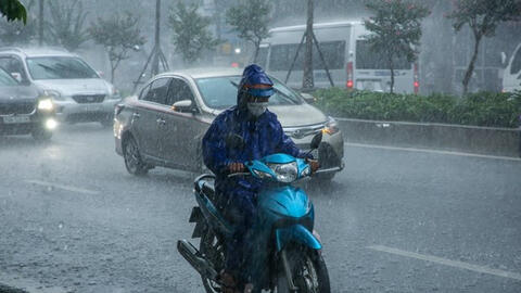 Từ chiều 25/8, Hà Nội và khu vực Bắc Bộ có mưa to đến rất to